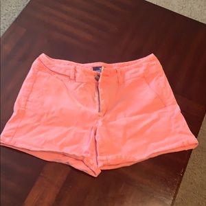 Pink stitched shorts